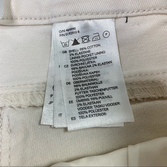 H&M Cream Scallop Lace Jean Shorts w/Real Pockets - Picture 3 of 6